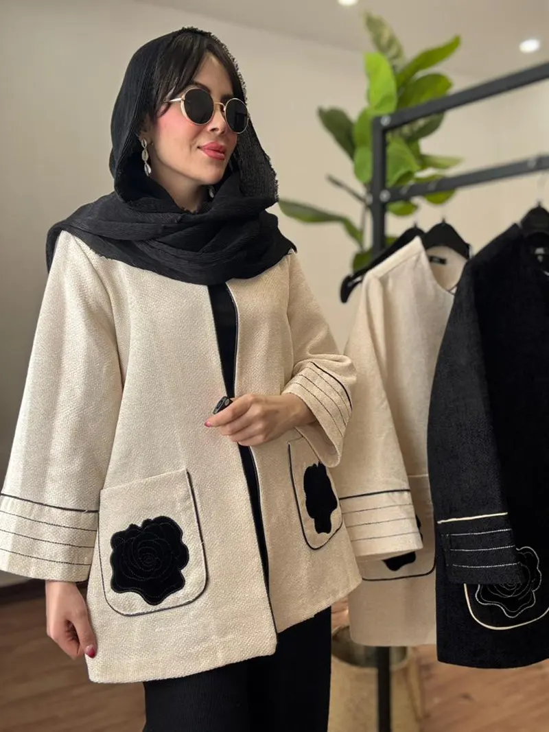 مانتو مخمل بیسکوییتی