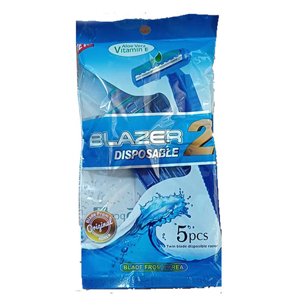 ژیلت 2 لبه 5 عددی صابوندار بلیزر BLAZER