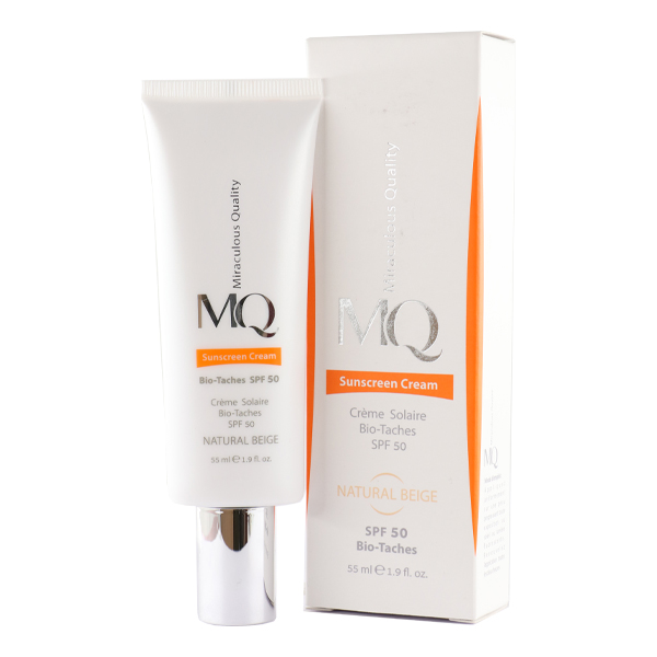 کرم ضد آفتاب بایوتچ SPF 50 بژ طبیعی ام کیو حجم 55 میلی لیتر