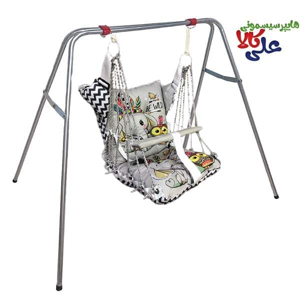 پایه فلزی به همراه تاب ریلکسی مدل مخمل