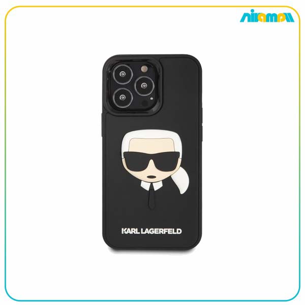 کاور کارل لاگرفلد مدل 3D Rubber مناسب برای گوشی موبایل Iphone 13 Pro