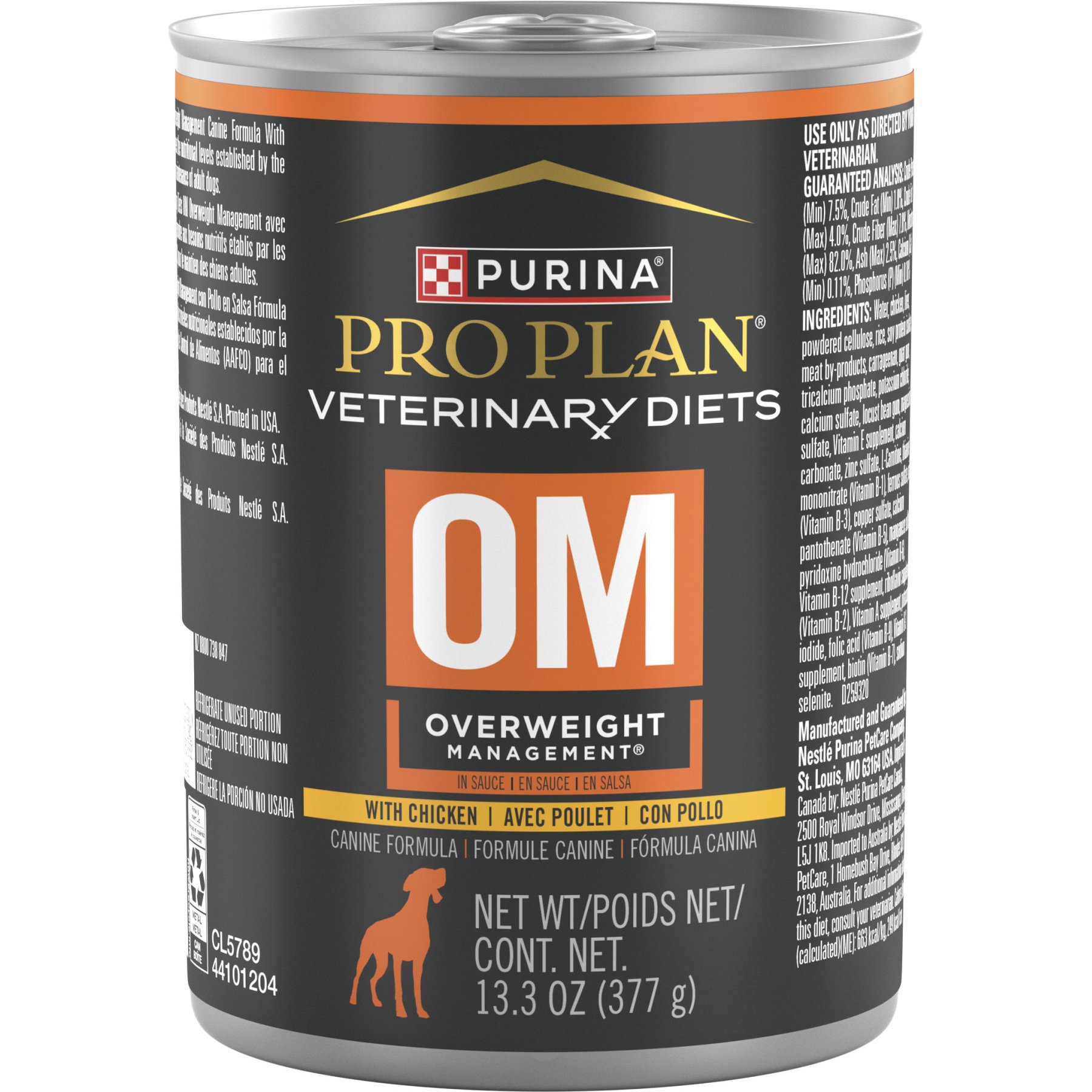 کنسرو پته پورینا پرو پلن سگ بالغ OM کنترل وزن ۱۲ عدد ۳۷۷ گرمی | Purina Pro Plan Veterinary Diets OM 12x13.3oz