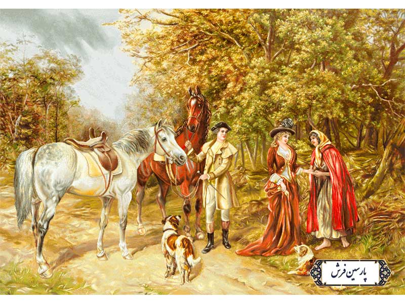 نخ و نقشه تابلو فرش فرانسوی طرح بدرقه - کد NF2340