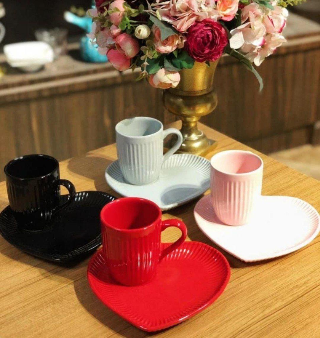 ماگ پیش دستی دار قلبی کرامیکا
