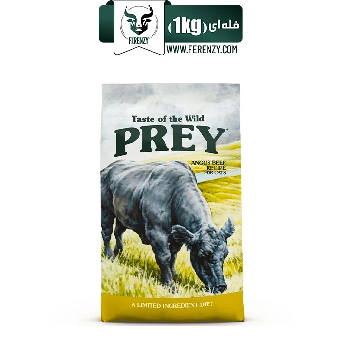 غذای خشک گربه تیست آف د وایلد طعم مدل پری گوشت گاو وزن 1 کیلوگرم (فله ای) Taste of the Wild Prey Angus Beef