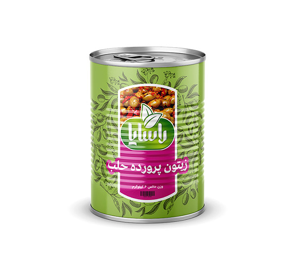 Processed Olives (Marinated Olives) With Walnuts or Peanut in 6kg Tin Packaging