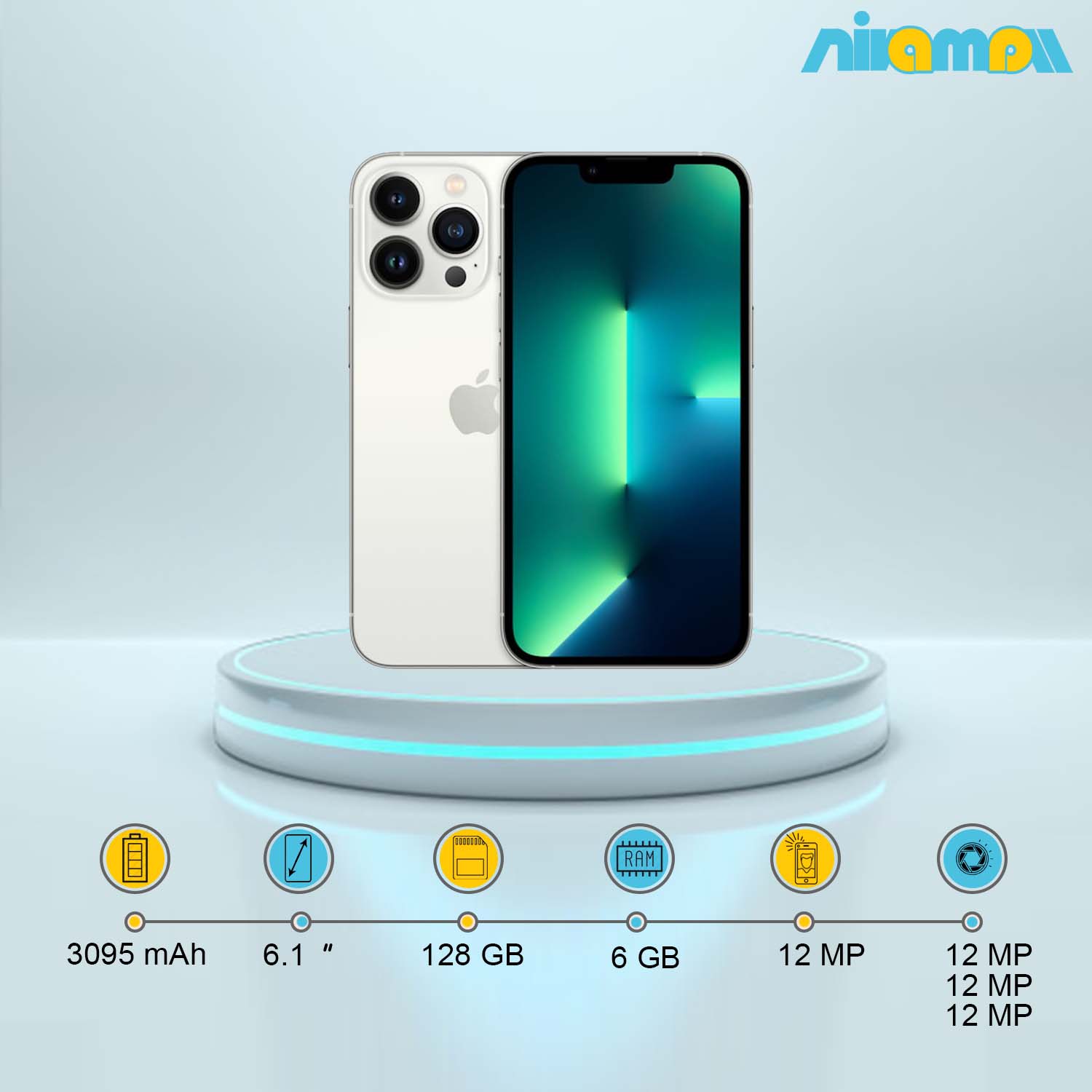 گوشی موبایل اپل مدل iPhone 13 Pro دو سیم‌ کارت ظرفیت 128 گیگابایت و 6 گیگابایت رم