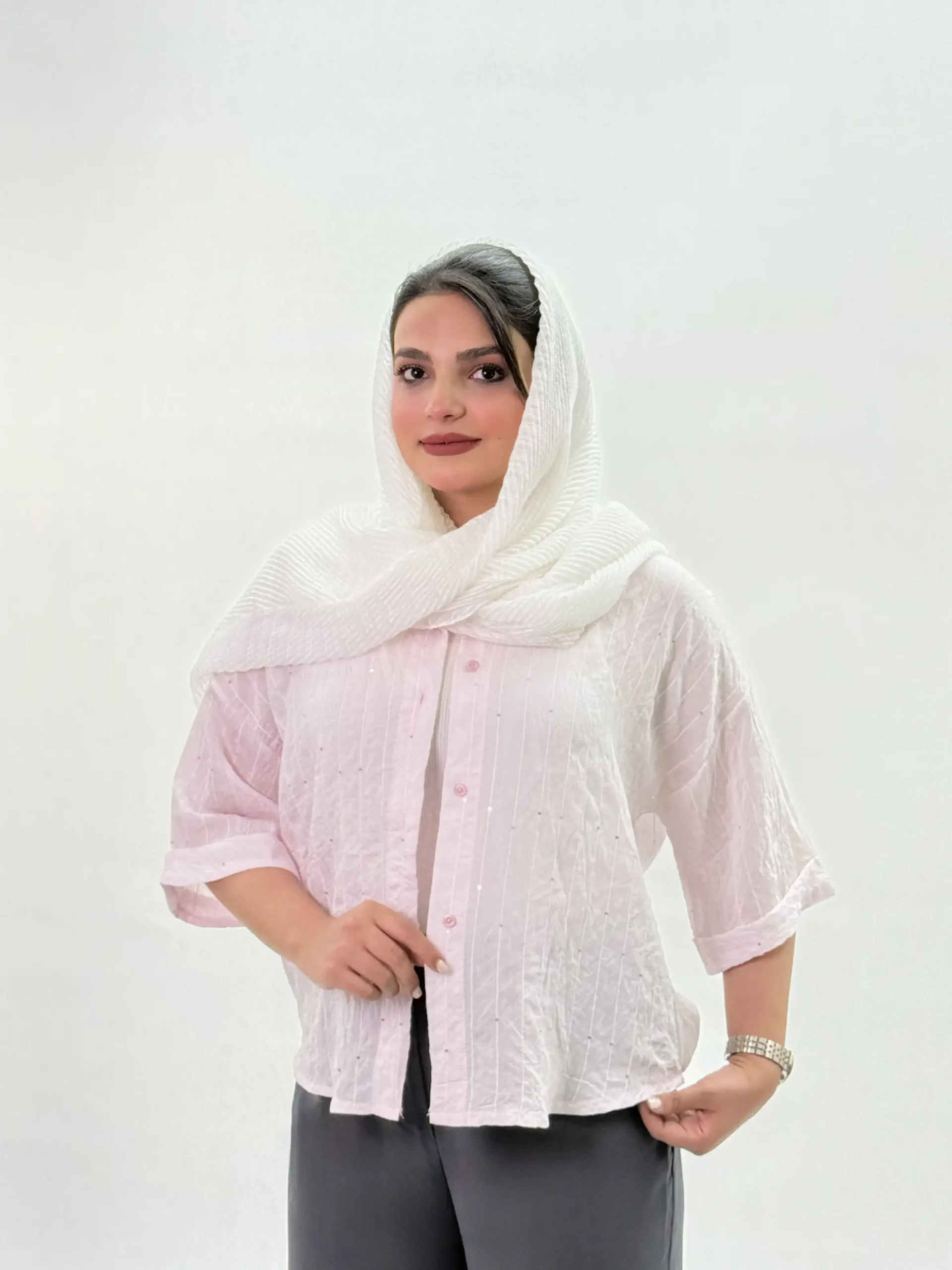 شومیز شیشه ای پولکی-5936