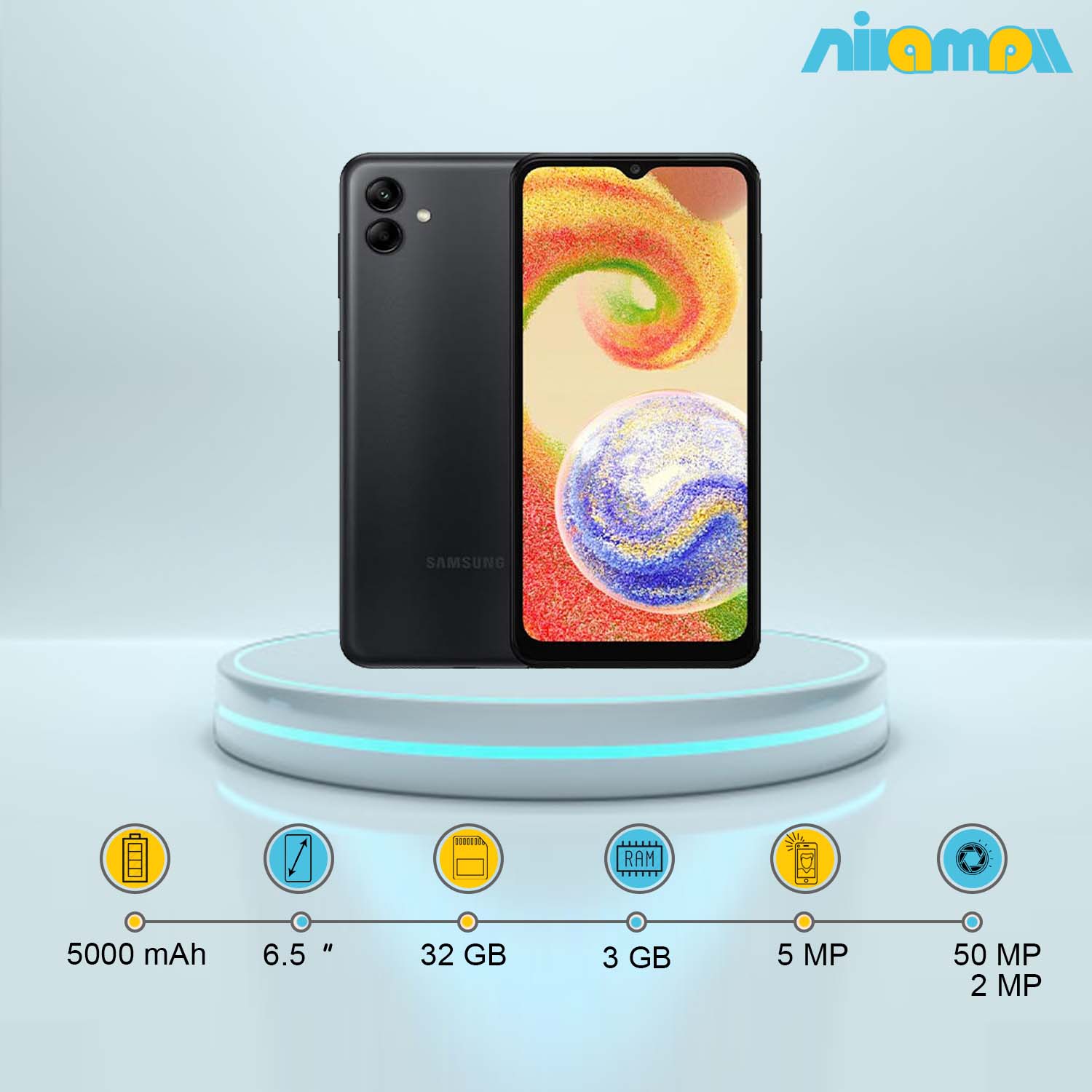 گوشی موبایل سامسونگ مدل Galaxy A04 دوسیم کارت ظرفیت 32 گیگابایت و رم 3 گیگابایت