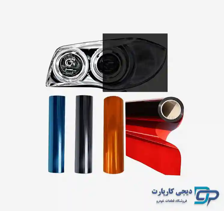 برچسب رنگی چراغ خودرو رول 5 متری