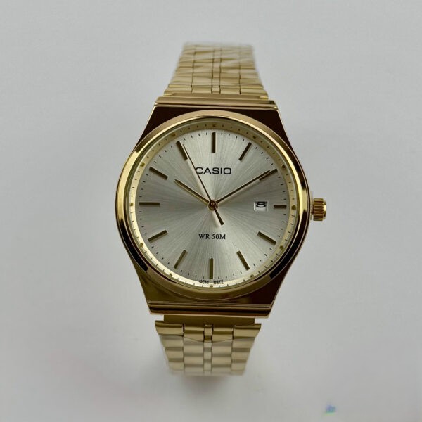 ساعت مردانه کاسیو casio c789 طلایی صفحه سیلور (E) (nx)