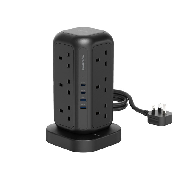 چندراهی برق و شارژر پاورلوژی مدل Tower Hub