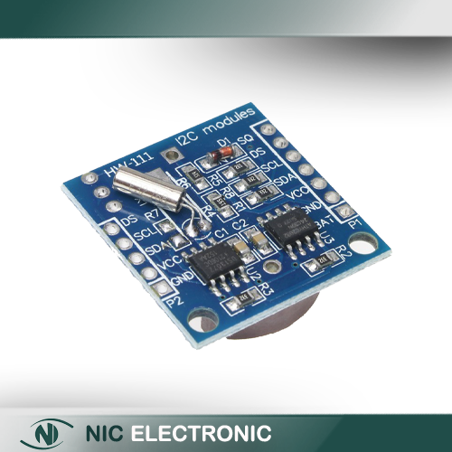 ماژول ساعت با تراشه DS1307 و رابط I2C TINY RTC MODULE