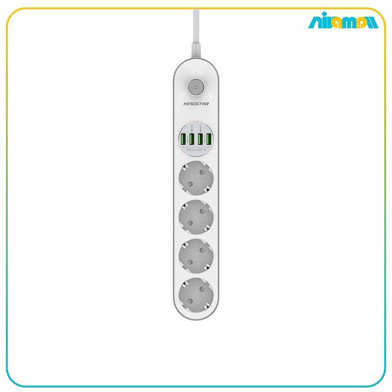 چند راهی برق و USB کینگ استار مدل KPS5120