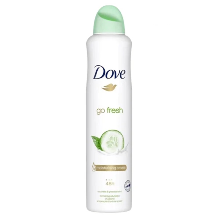 اسپری دئودرانت زنانه داو Dove مدل Go Fresh Cucumber رایحه خیار