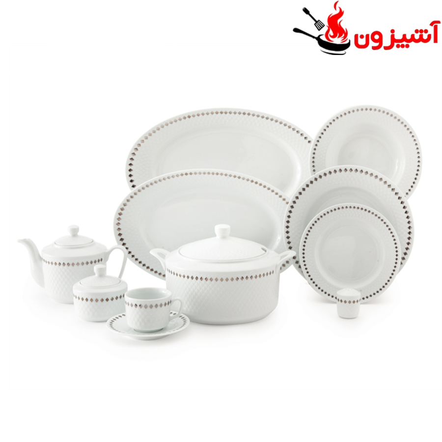 سرویس چینی 102 پارچه 12 نفره کامل سیلور ری