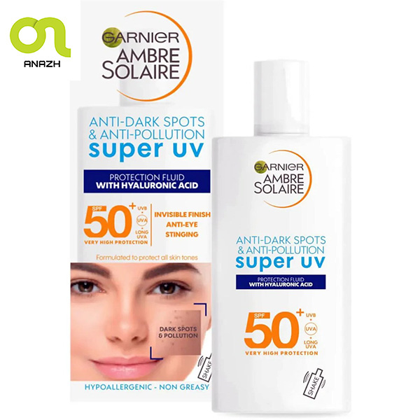 فلویید ضدآفتاب و ضد لک  و ضدالودگی گارنیه Garnier Ambre Solaire Super UV SPF50 حجم 40 میل-اناژ