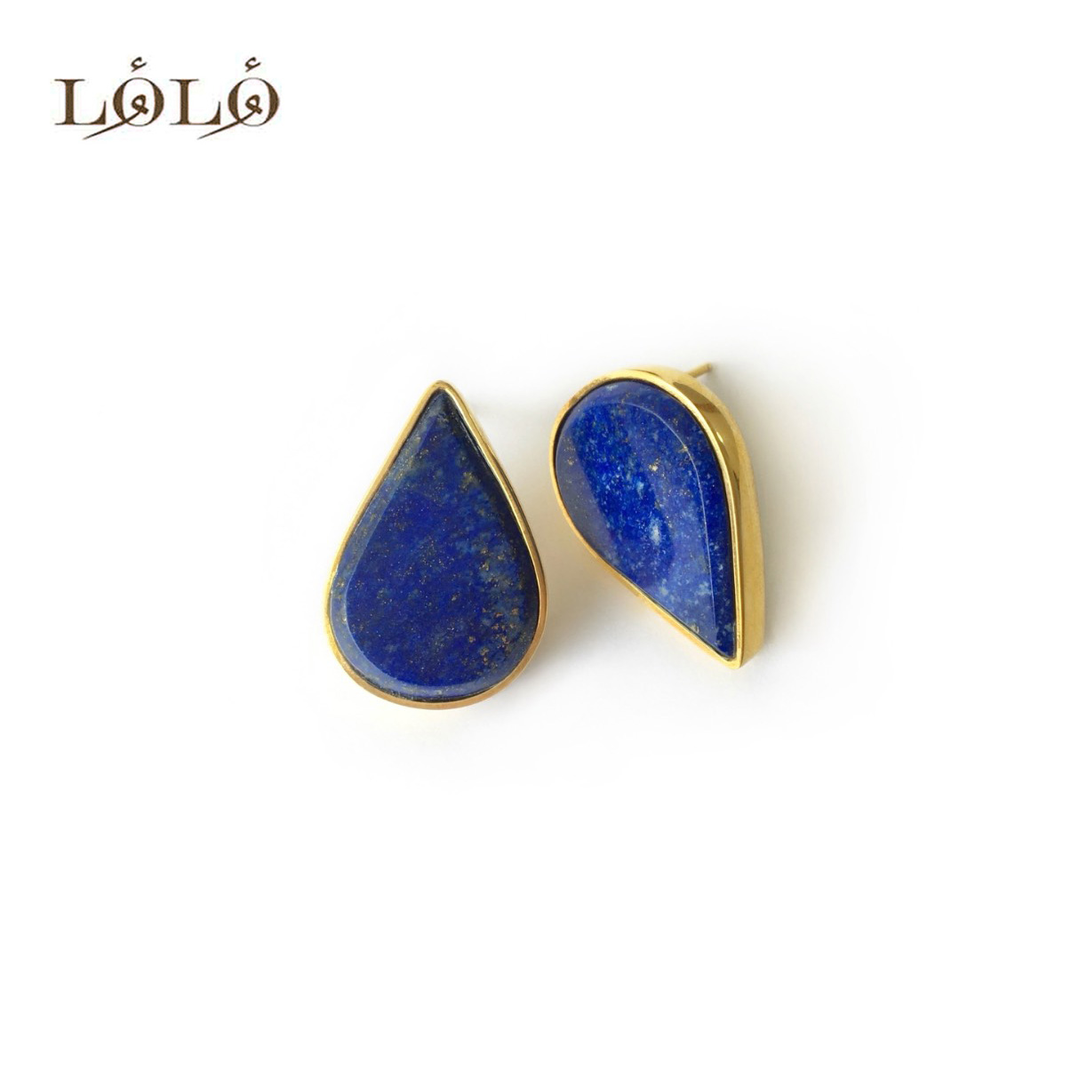 گوشواره لاجورد اشکی کنتراست