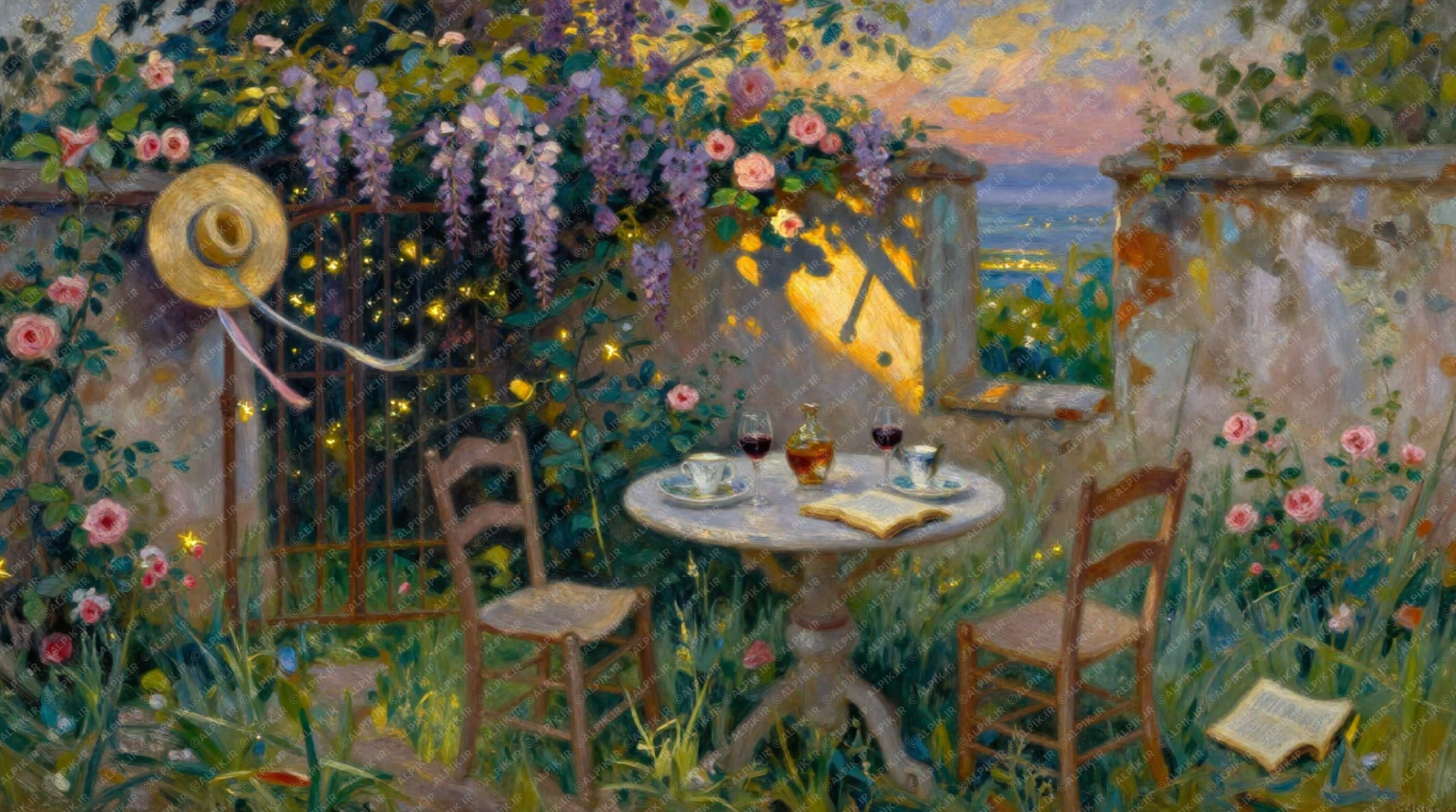 عصرگاهی در باغ ساحلی