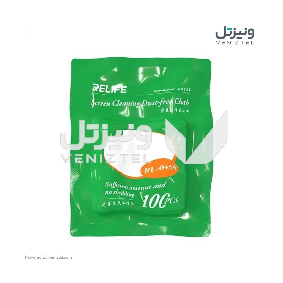 دستمال تمیز کننده ال سی دی ریلایف مدل RELIFE RL-045A بسته 100 عددی