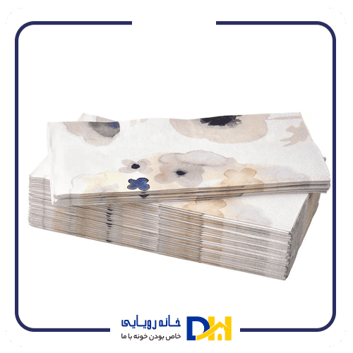 دستمال سفره گل آبرنگی ایکیا SOMMARFLOX