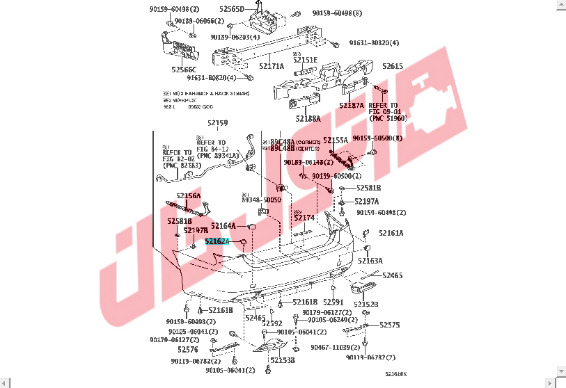 درپوش پیچ سپر عقب چپ لکسوس LS460 مدل 2012-2008
