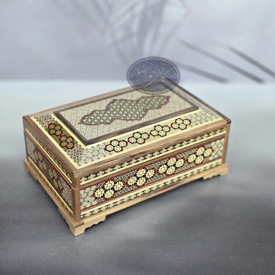 جعبه خاتم کاری 14*22 کاظمی