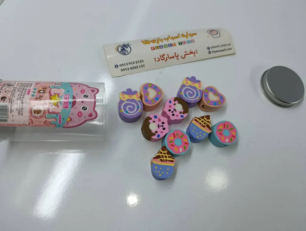 پاکن و سرمدادی بسته ۱۰ عددی طرح کاپ کیک