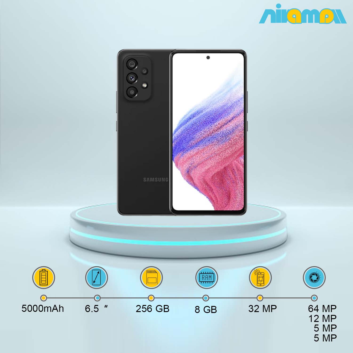 گوشی موبایل سامسونگ مدل Galaxy A53 5G ظرفیت 256 گیگابایت و رم8 گیگابایت