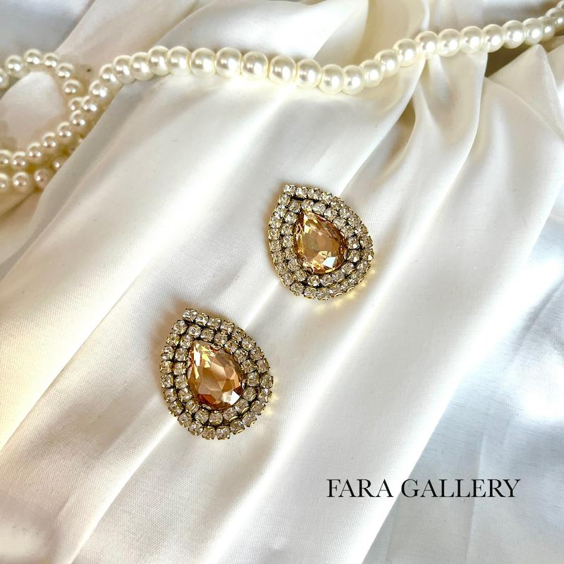گوشواره اشکی نگینی کد EF11