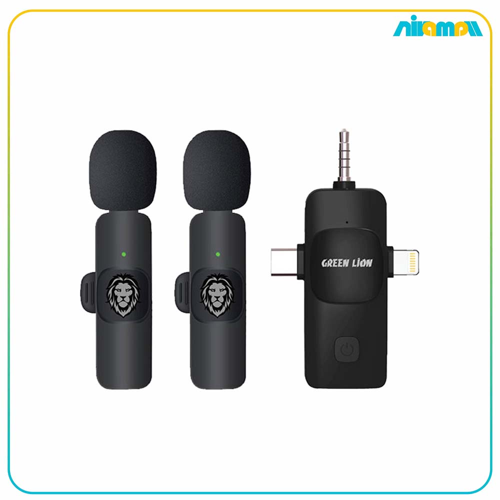 میکروفون بی سیم 3 در 1 گرین لاین مدل GN3IN1WMBK