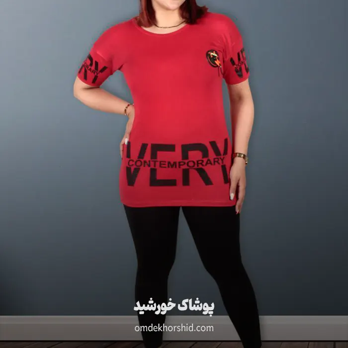 تیشرت جلو چرم دوزی