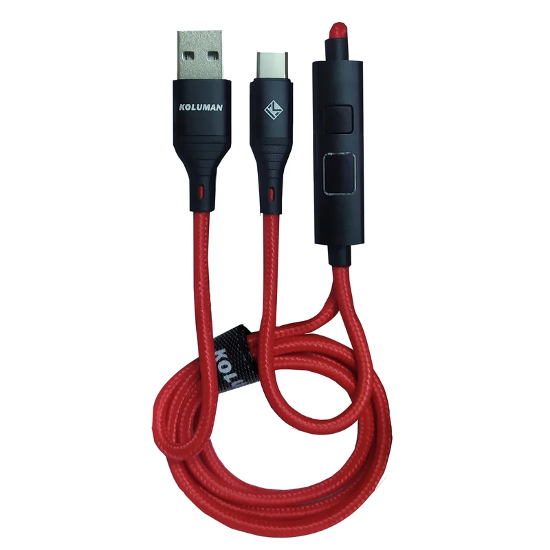 کابل تبدیل USB به USB-C کلومن مدل KD-L66 طول 1 متر