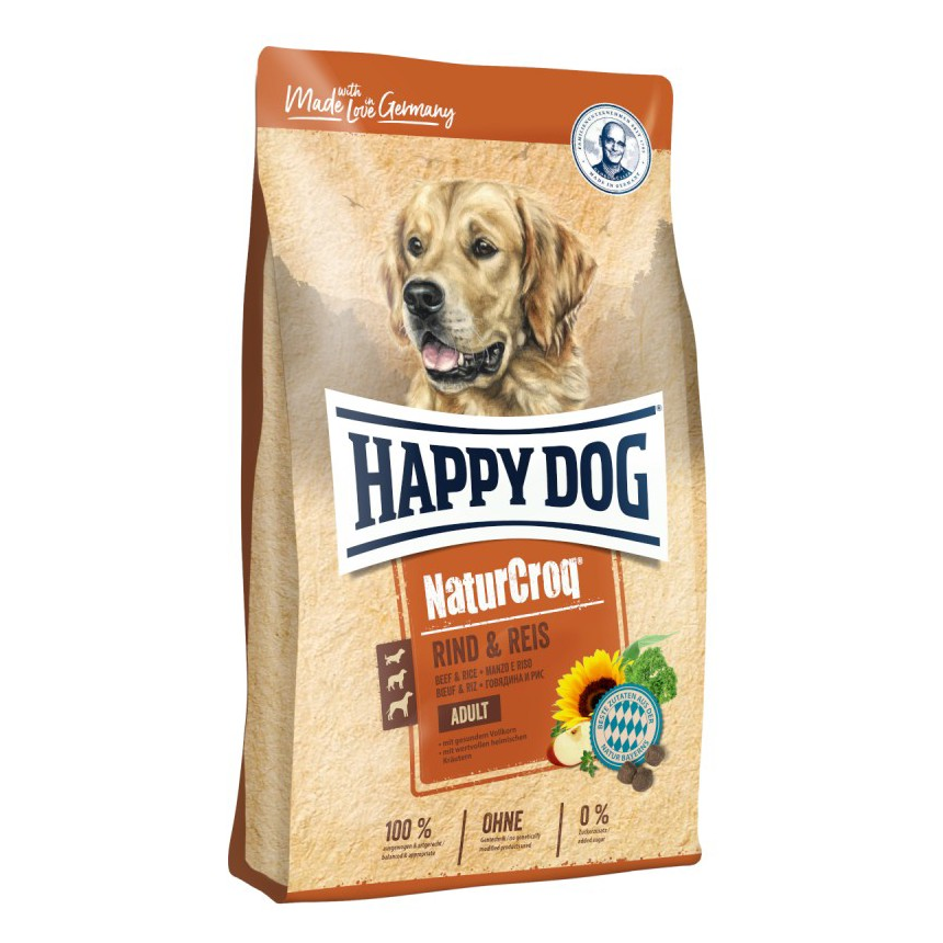 غذای خشک سگ هپی داگ ادالت گوشت و برنج Happy Dog Naturcroq Adult Beef & Rice