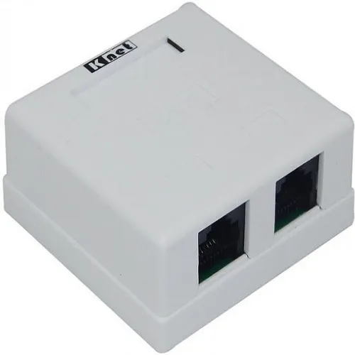 پریز شبکه روکار 2 پورت Cat5E UTP کی نت مدل Knet K-N1086