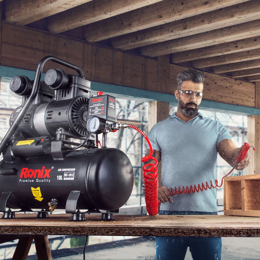 کمپرسور باد 10 لیتری بی صدا رونیکس مدل : RC-1012