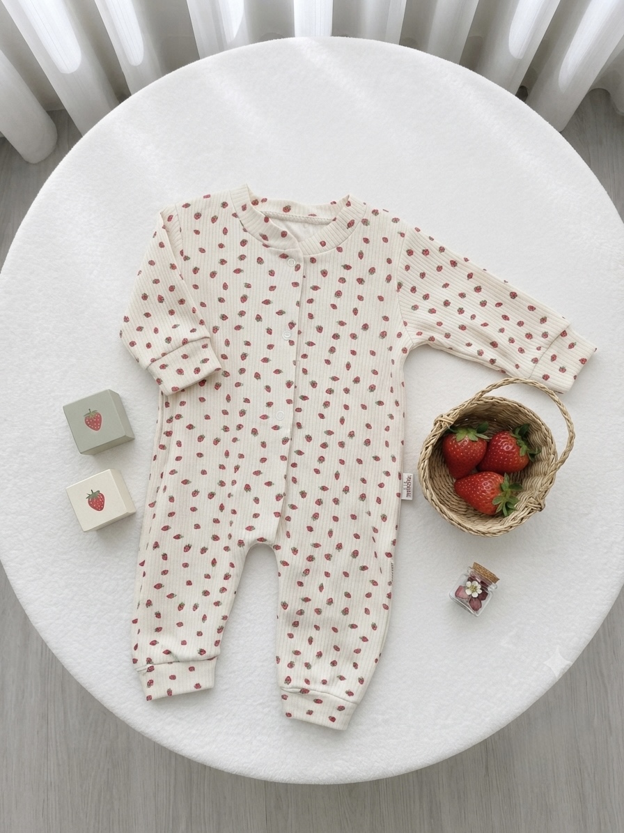 سرهمی نوزادی دخترانه ترک strawberry