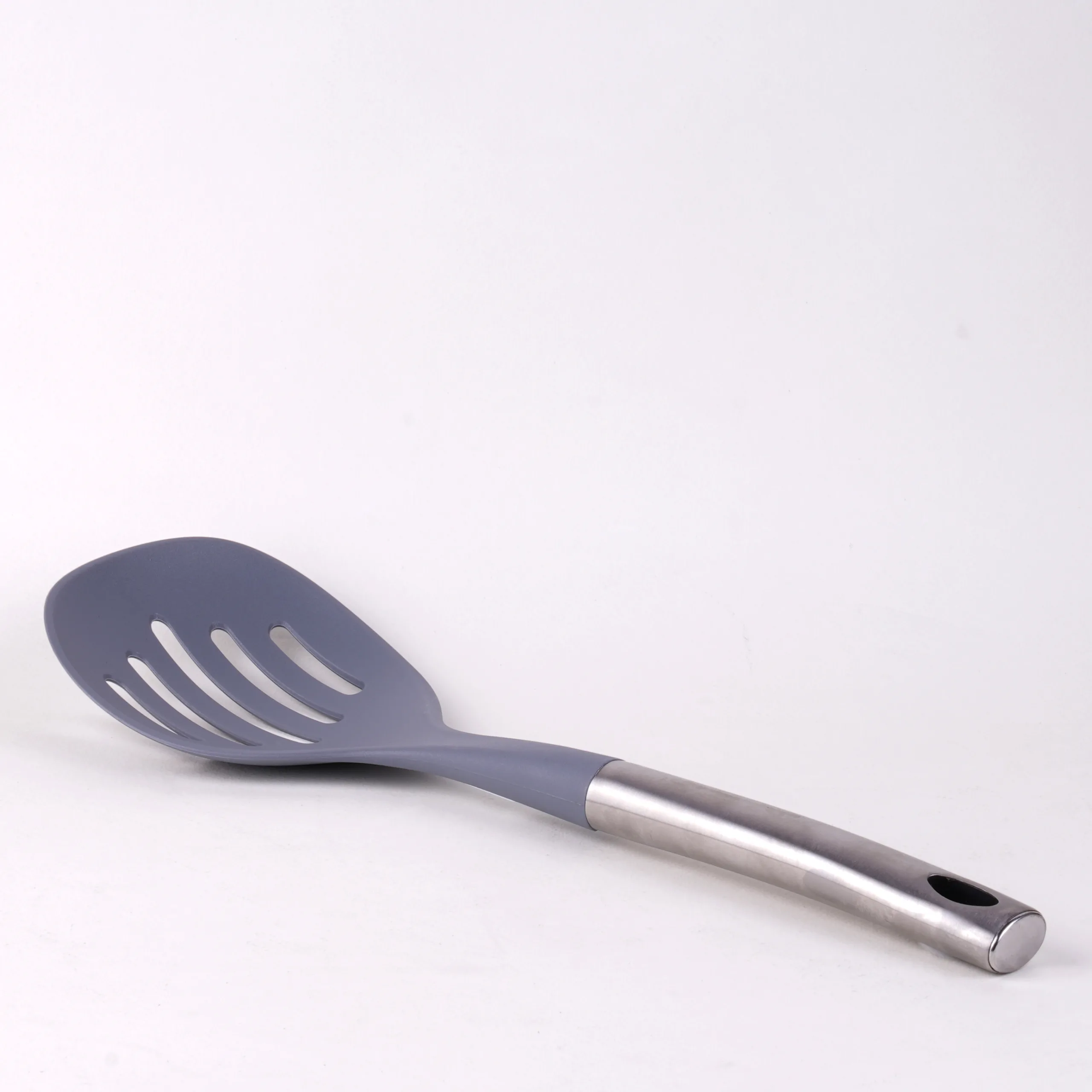 کفگیر شیادار بیضی دسته استیل دنی هوم مدل DH1473