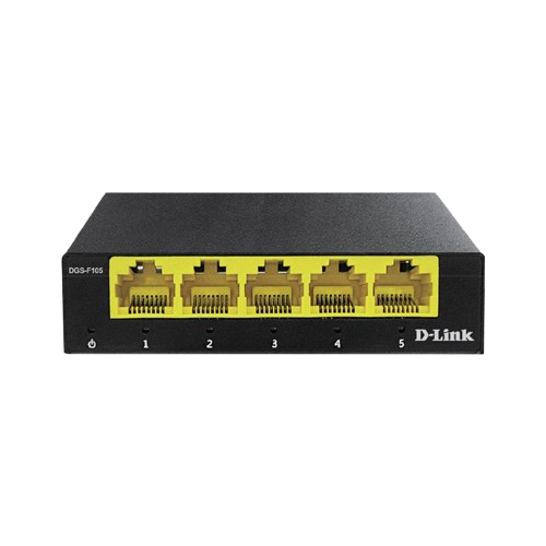 سوییچ شبکه 5 پورت گیگابیتی و دسکتاپ دی لینک مدل D-Link DGS-F105