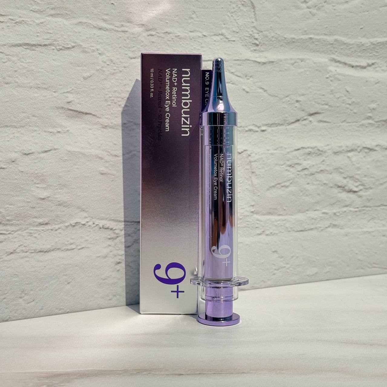 کرم دور چشم +NAD و رتینول شماره 9 نامبوزین ضد چروک و روشن کننده 10 میل NUMBUZIN No.9 NAD+ Retinol Volumetox Eye Cream