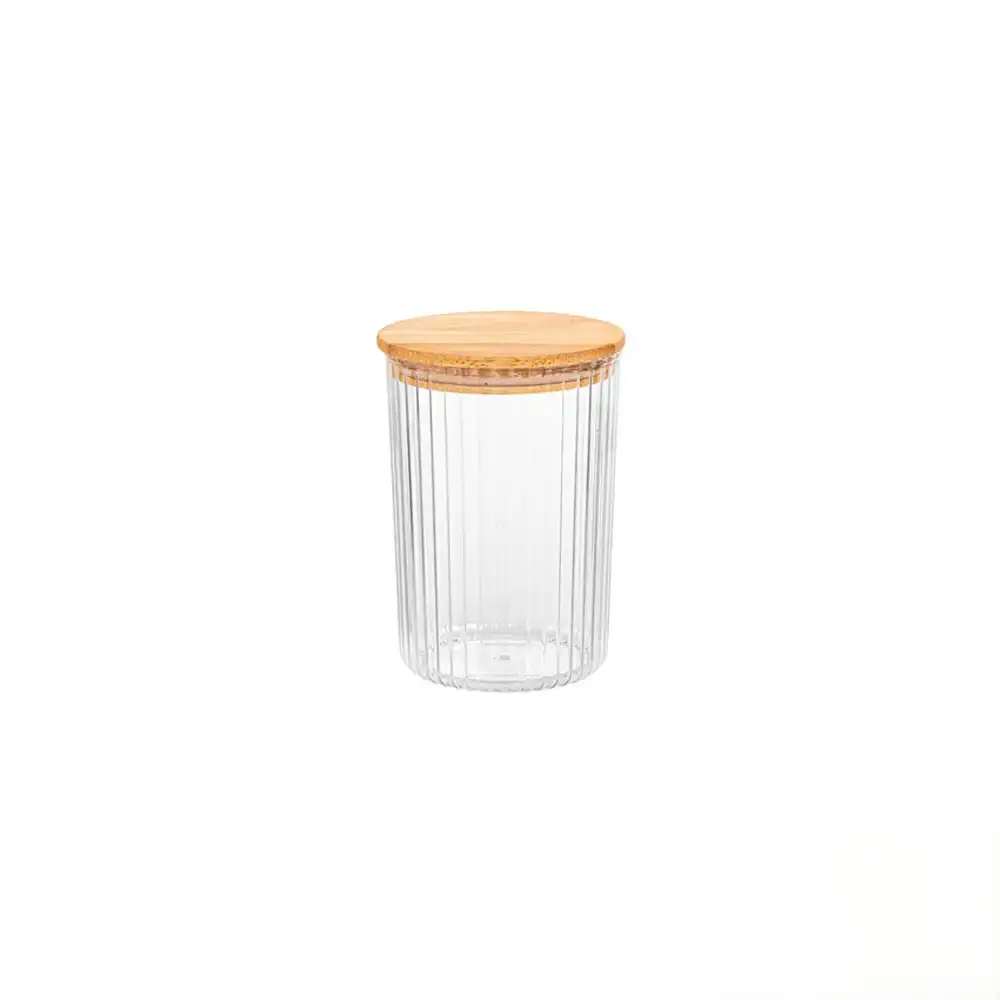 بانکه شیاردار 900 میلی لیتر درب چوبی لیمون کد 250659