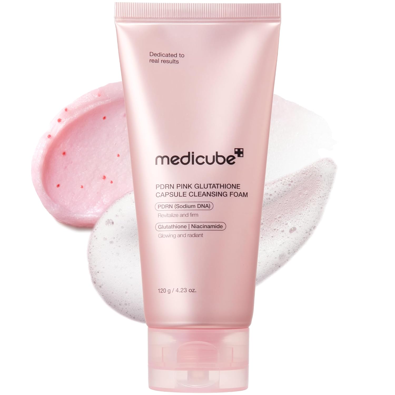 فوم کپسولی پاک کننده صورت مدیکیوب PDRN Medicube PDRN PINK GLUTATHIONE CAPSULE CLEANSING FOAM 120g