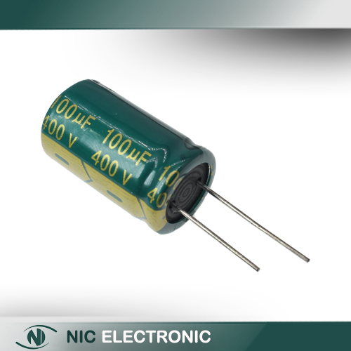 خازن الکترولیتی 100UF400V-18X30-105C-GREEN