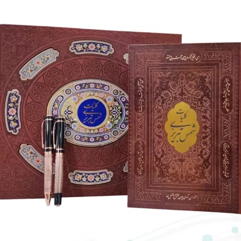 کلیات شمس وزیری چرم با خودکار و روان نویس طرح دار