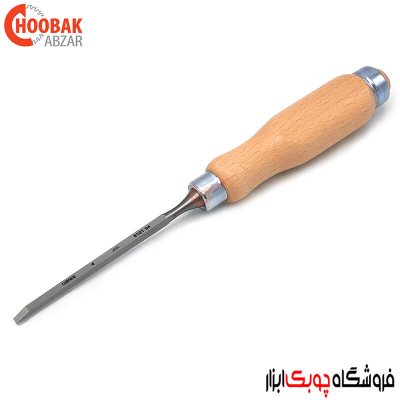 مغار سر تخت 4 میلیمتر دسته چوبی نارکس کد 810104