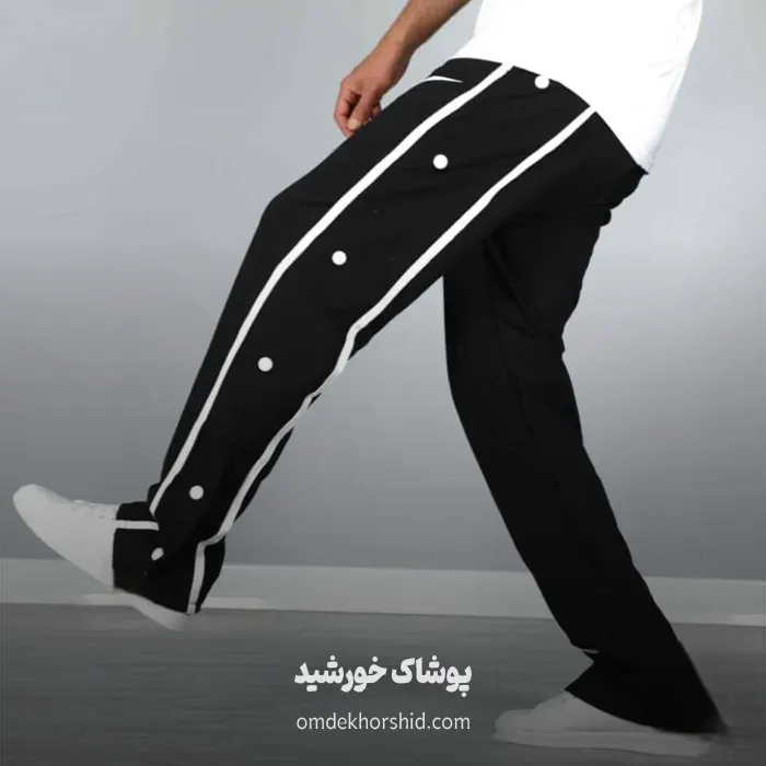 شلوار بگ نوار و دکمه