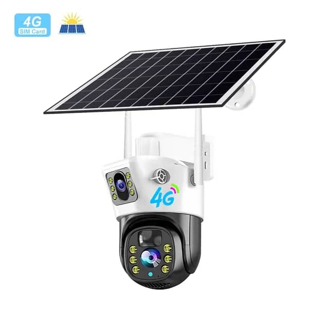دوربین خورشیدی اسپیددام 5 مگاپیکسل دو لنزه سیم‌کارتی 4G