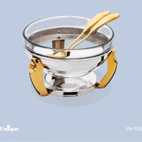 سوفله سالاد خوری پافیلی با قاشق و چنگال یونیک کد UN-3116