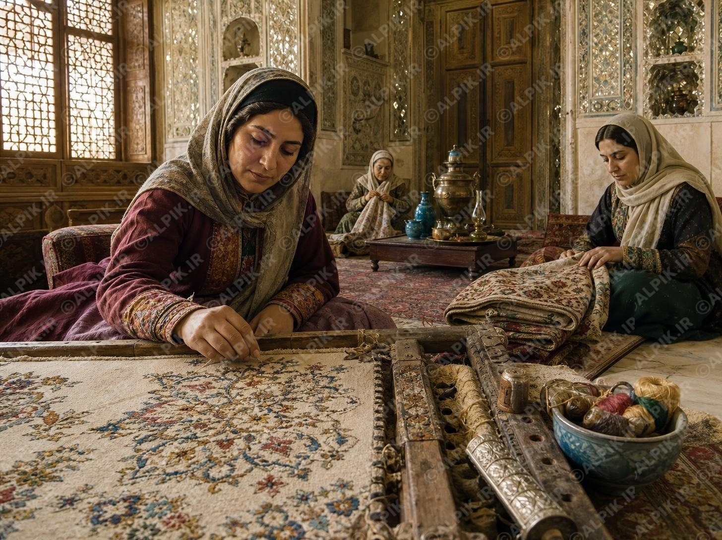 کارگاه سوزن‌دوزی سنتی