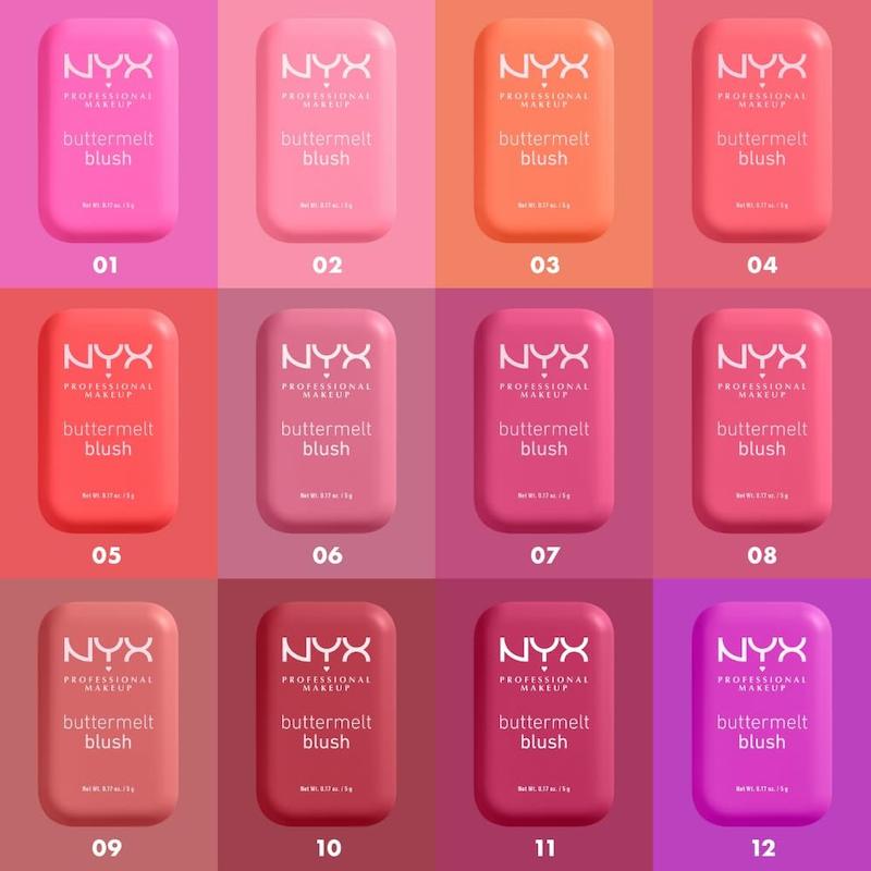 رژگونه پودری باترملت نیکس در رنگ بندی جذاب | NYX Buttermelt Powder Blush